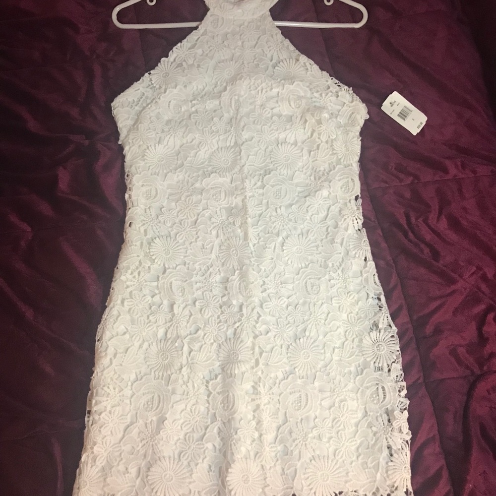 Never Used White Floral Laced White Dress